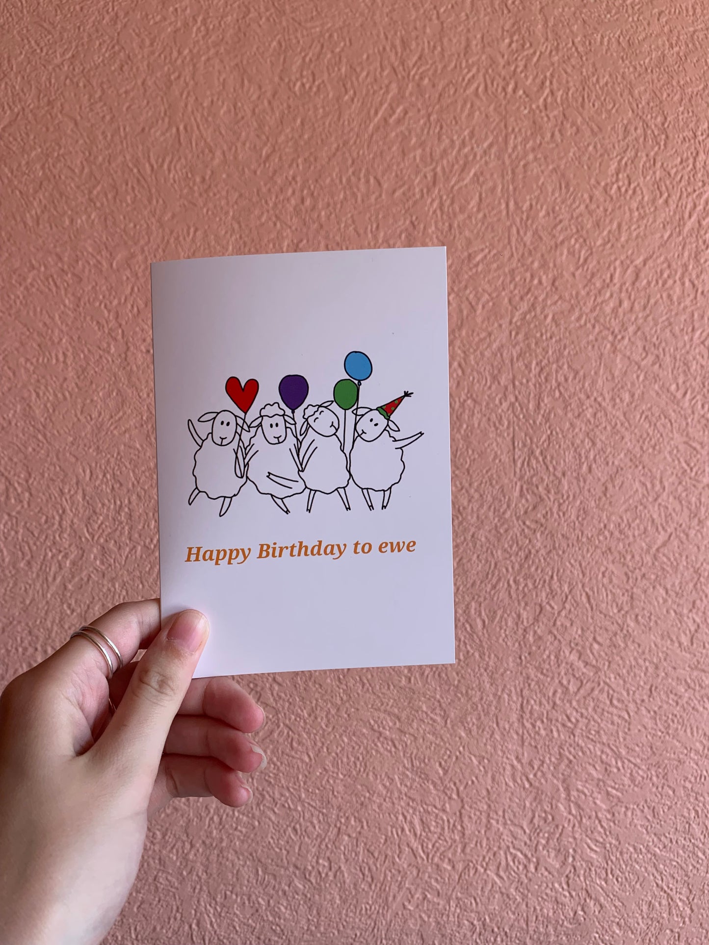 "Happy Birthday to Ewe" card