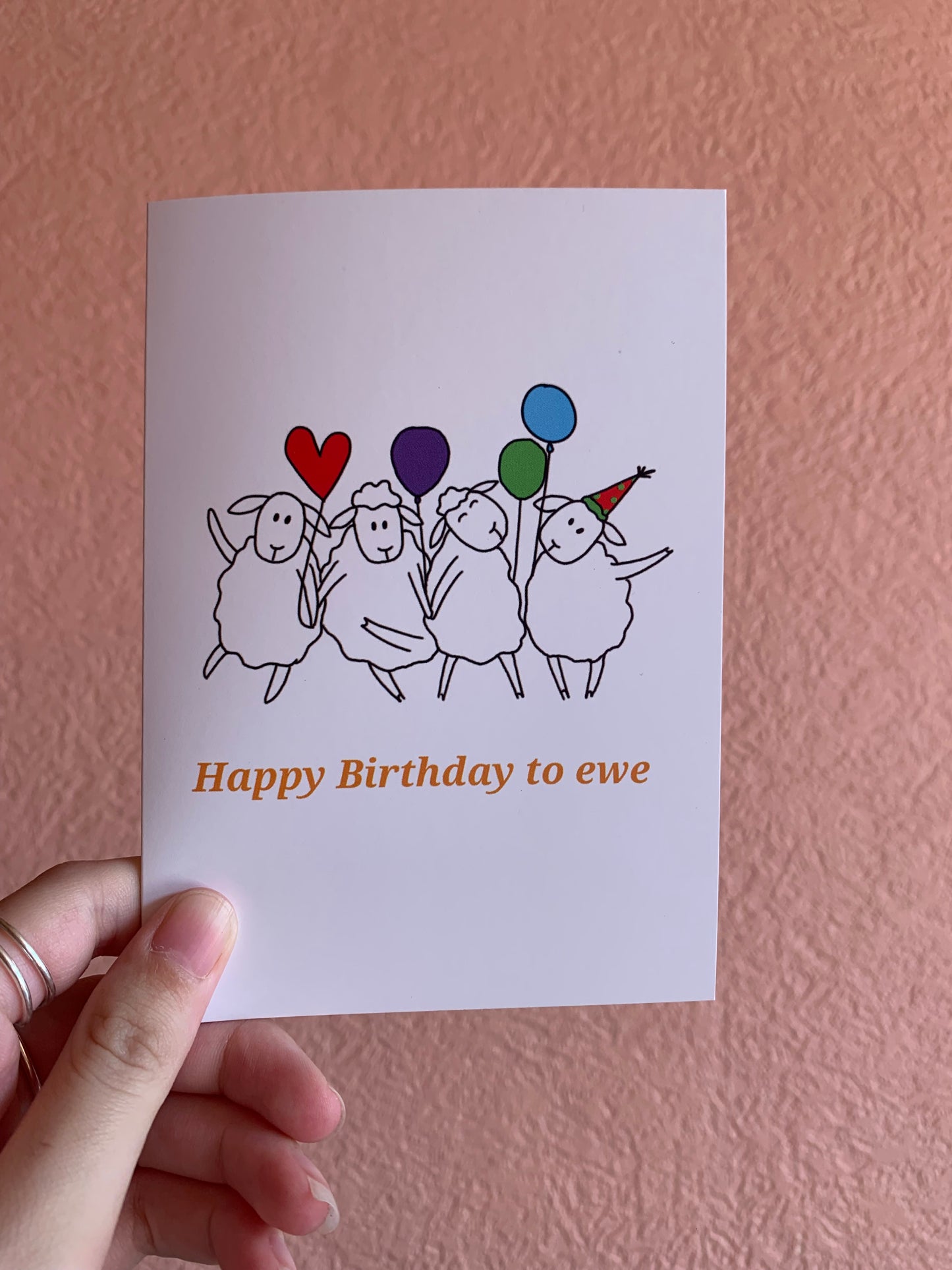 "Happy Birthday to Ewe" card