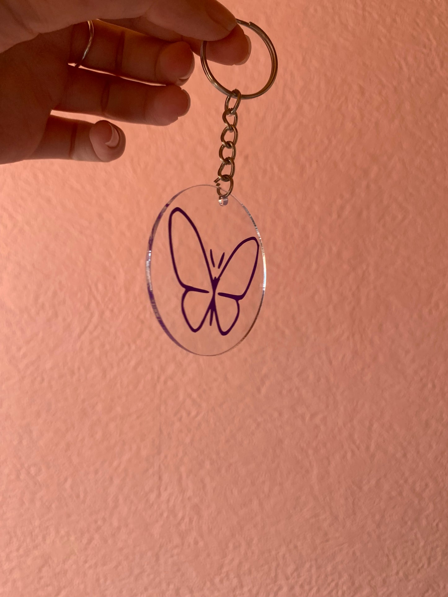 Butterfly keyring