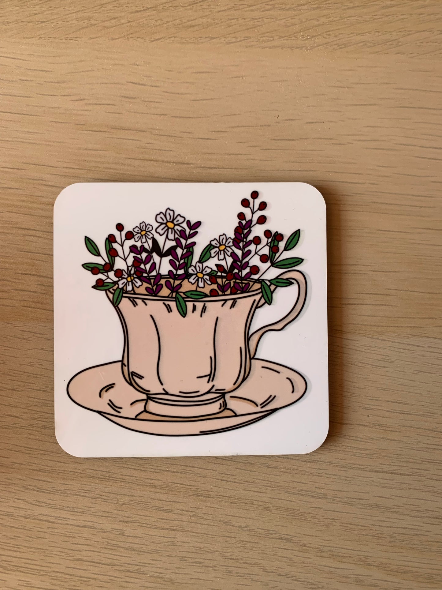 Flower Teacup Coaster