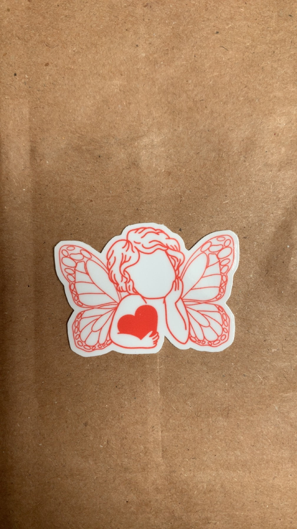 Butterfly angel sticker