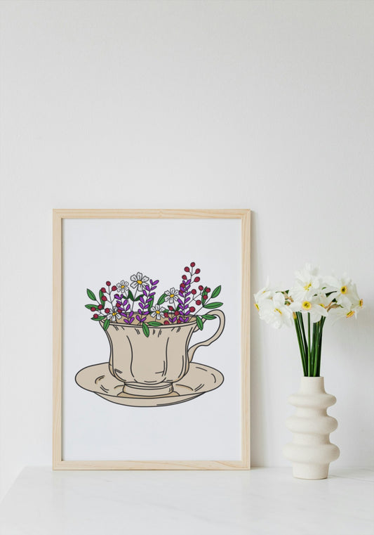 Flower Teacup print