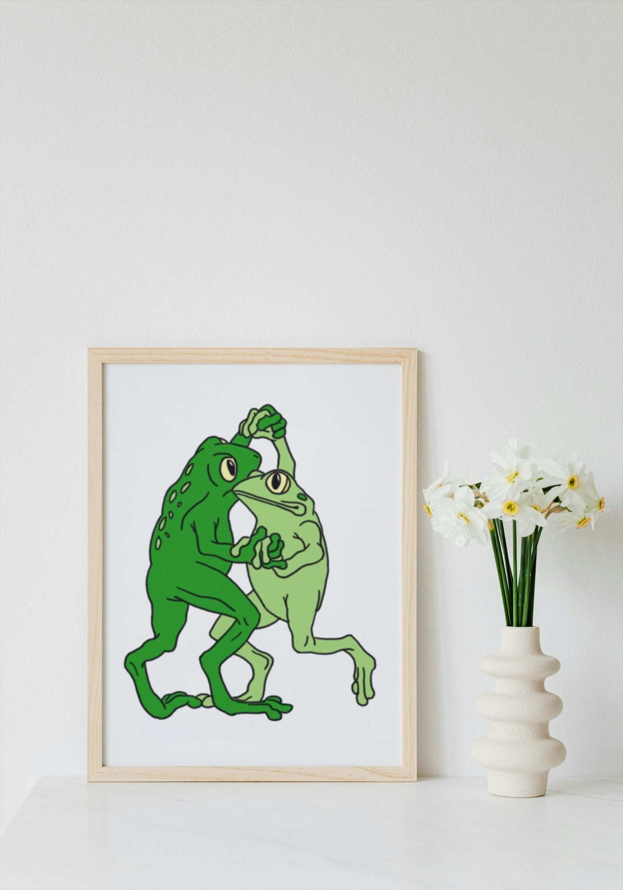 Dancing frogs print