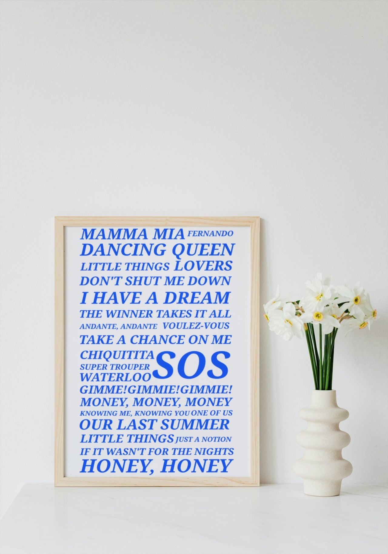 ABBA songs print