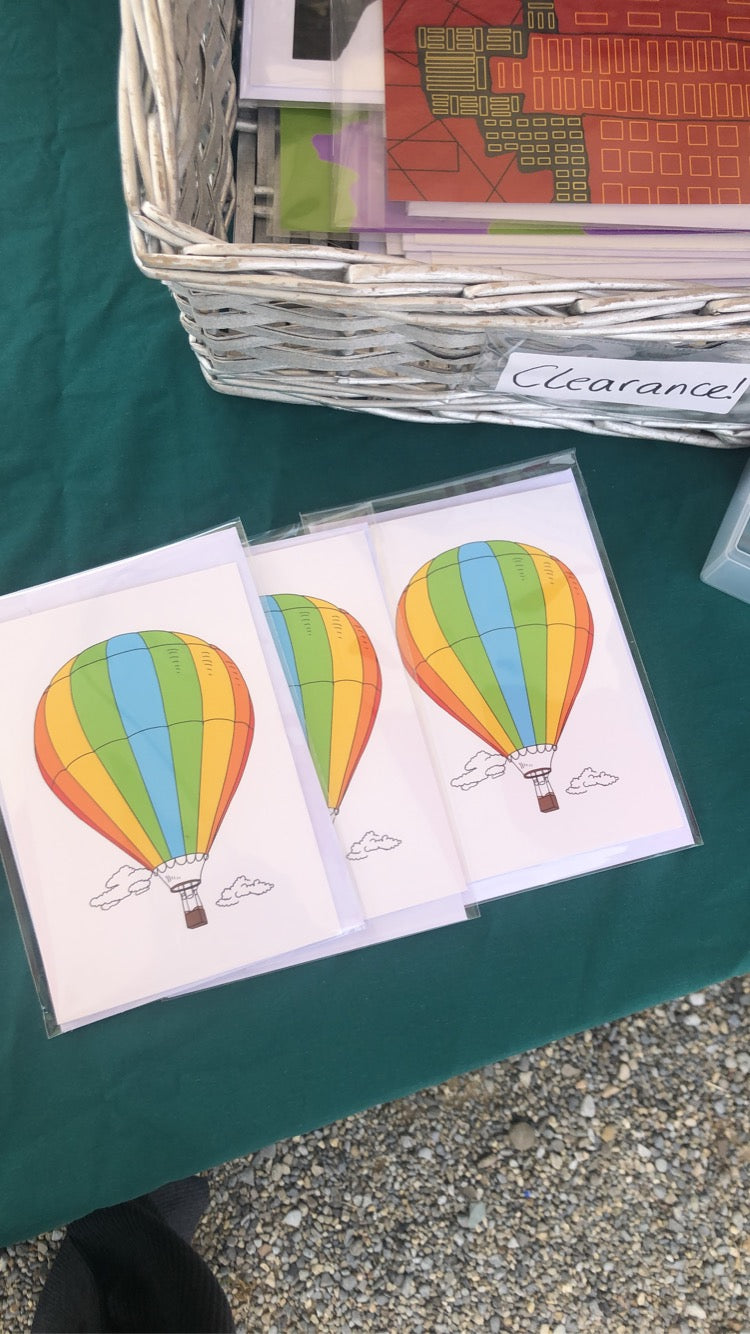 Hot air balloon card