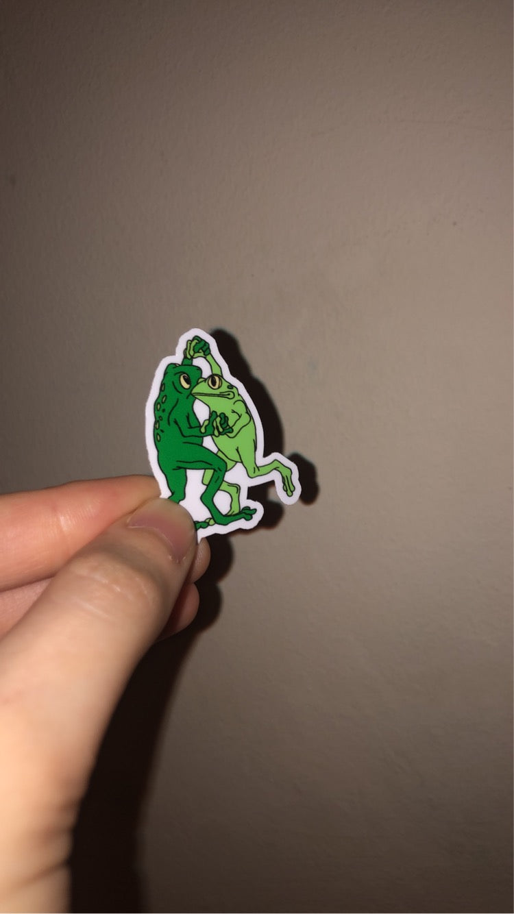 Dancing frogs sticker