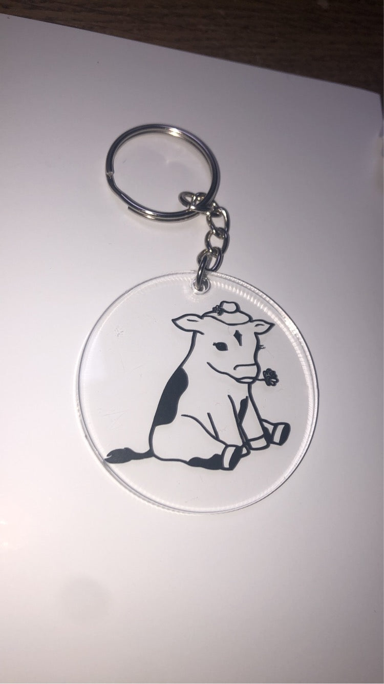 Cow keyring