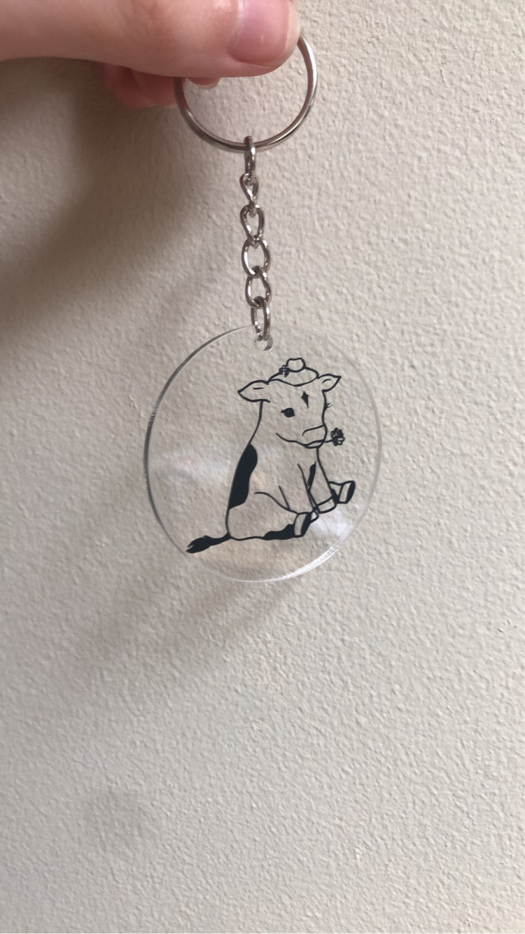 Cow keyring