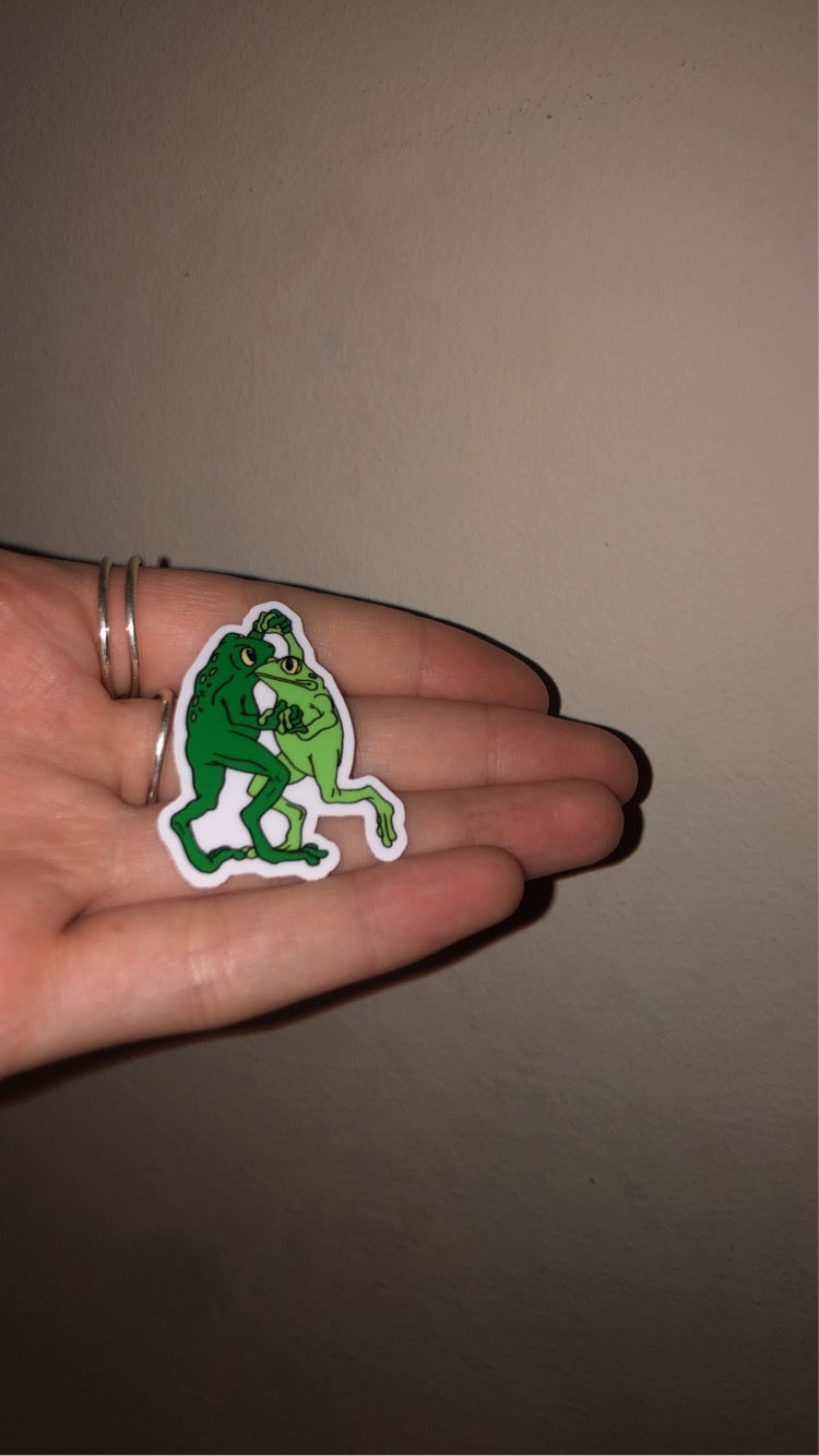 Dancing frogs sticker