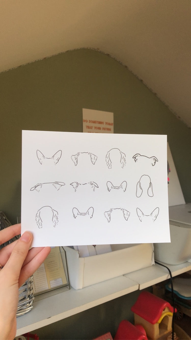 Dog ear print