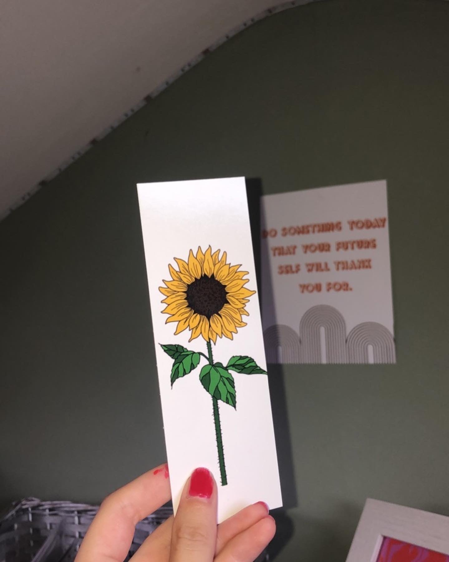 Sunflower bookmark