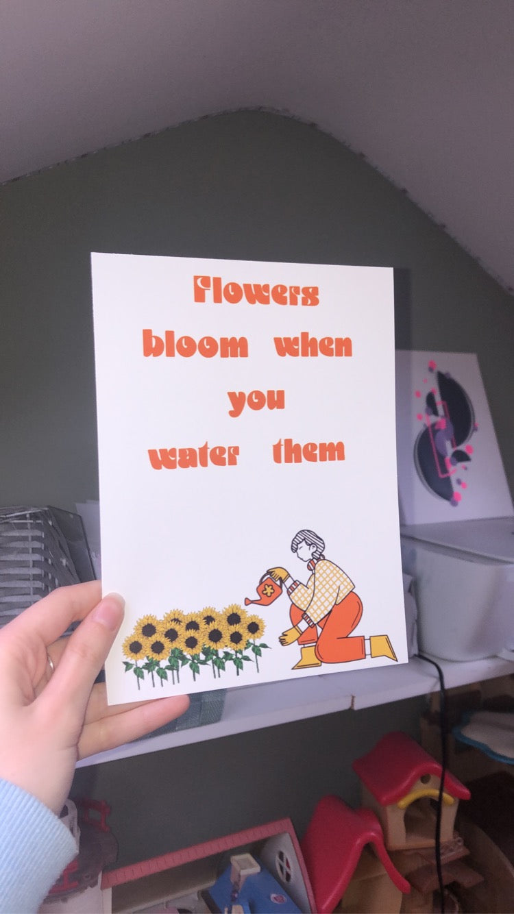 Flowers bloom print